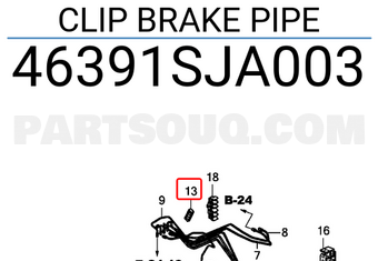 Honda 46391SJA003 CLIP BRAKE PIPE