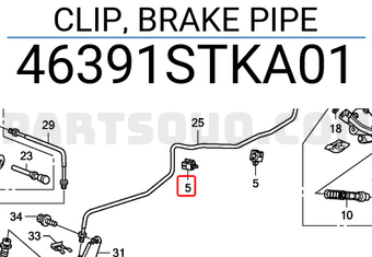 Honda 46391STKA01 CLIP, BRAKE PIPE