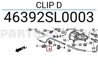 Honda 46392SL0003 CLIP D