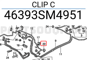 Honda 46393SM4951 CLIP C