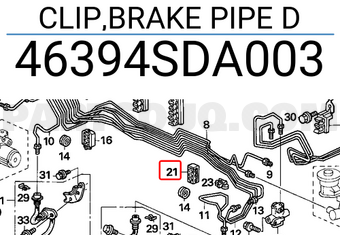 Honda 46394SDA003 CLIP,BRAKE PIPE D