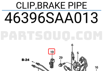 Honda 46396SAA013 CLIP,BRAKE PIPE
