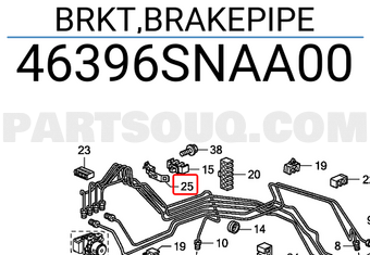 Honda 46396SNAA00 BRKT,BRAKEPIPE