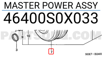 Honda 46400S0X033 MASTER POWER ASSY