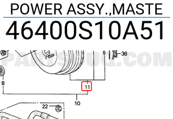 Honda 46400S10A51 POWER ASSY.,MASTE