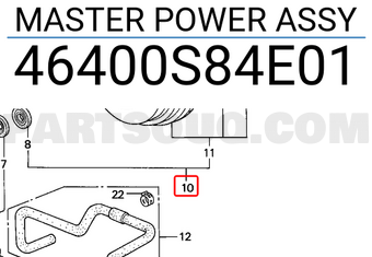 Honda 46400S84E01 MASTER POWER ASSY