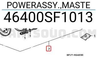 Honda 46400SF1013 POWERASSY.,MASTE