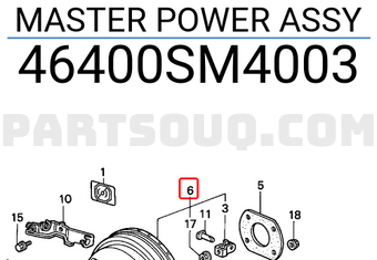 Honda 46400SM4003 MASTER POWER ASSY