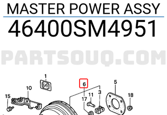 Honda 46400SM4951 MASTER POWER ASSY