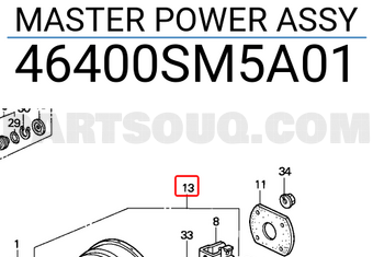 Honda 46400SM5A01 MASTER POWER ASSY