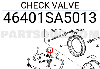 Honda 46401SA5013 CHECK VALVE