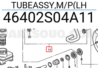 Honda 46402S04A11 TUBEASSY,M/P(LH