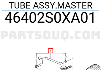 Honda 46402S0XA01 TUBE ASSY,MASTER