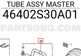 Honda 46402S30A01 TUBE ASSY MASTER