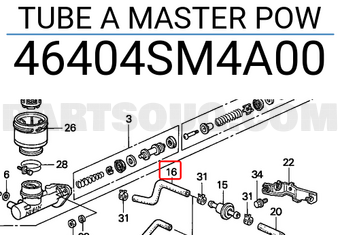 Honda 46404SM4A00 TUBE A MASTER POW