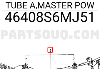 Honda 46408S6MJ51 TUBE A,MASTER POW