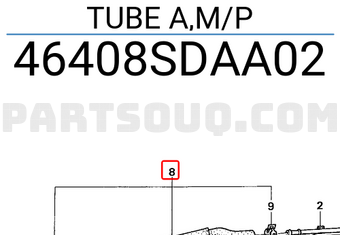 Honda 46408SDAA02 TUBE A,M/P