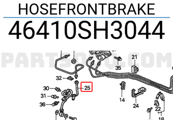 Honda 46410SH3044 HOSEFRONTBRAKE