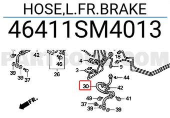 Honda 46411SM4013 HOSE,L.FR.BRAKE