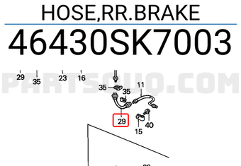 Honda 46430SK7003 HOSE,RR.BRAKE