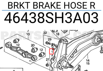 Honda 46438SH3A03 BRKT BRAKE HOSE R