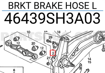 Honda 46439SH3A03 BRKT BRAKE HOSE L