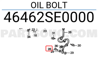 Honda 46462SE0000 OIL BOLT