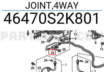 Honda 46470S2K801 JOINT,4WAY