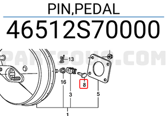 Honda 46512S70000 PIN,PEDAL