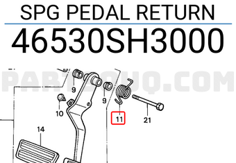 Honda 46530SH3000 SPG PEDAL RETURN