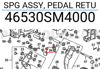 Honda 46530SM4000 SPG ASSY, PEDAL RETU