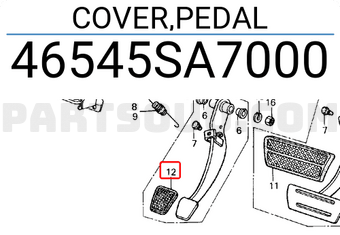Honda 46545SA7000 COVER,PEDAL