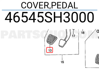 Honda 46545SH3000 COVER,PEDAL
