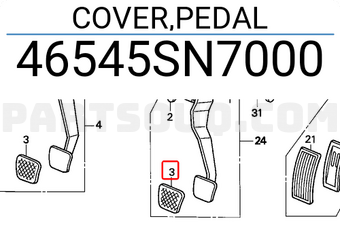Honda 46545SN7000 COVER,PEDAL