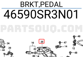 Honda 46590SR3N01 BRKT,PEDAL