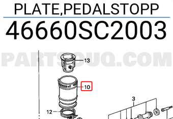 Honda 46660SC2003 PLATE,PEDALSTOPP