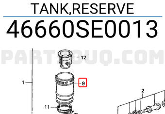 Honda 46660SE0013 TANK,RESERVE