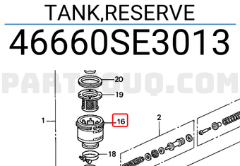 Honda 46660SE3013 TANK,RESERVE