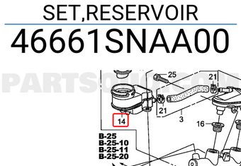 Honda 46661SNAA00 SET,RESERVOIR