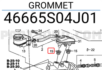 Honda 46665S04J01 GROMMET