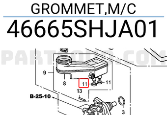 Honda 46665SHJA01 GROMMET,M/C