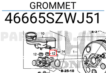 Honda 46665SZWJ51 GROMMET