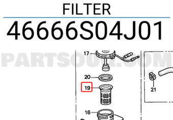 Honda 46666S04J01 FILTER
