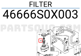 Honda 46666S0X003 FILTER