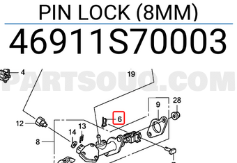 Honda 46911S70003 PIN LOCK (8MM)