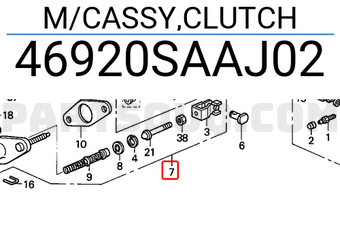 Honda 46920SAAJ02 M/CASSY,CLUTCH