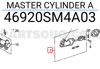 Honda 46920SM4A03 MASTER CYLINDER A
