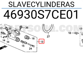 Honda 46930S7CE01 SLAVECYLINDERAS