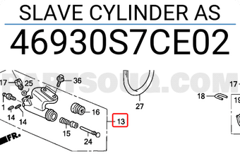 Honda 46930S7CE02 SLAVE CYLINDER AS