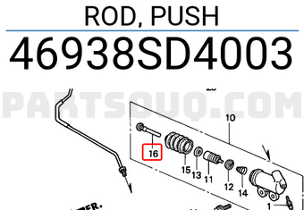 Honda 46938SD4003 ROD, PUSH